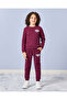 Boys Burgundy Printed Casual Jogger Set (2 Piece)