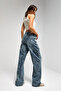 Women's T-Shirt, Color 2w5-32, Loose Fit, Special Design, 100% Cotton Denim Jeans - 3