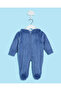 Baby Plain Navy Fluffy Hooded Coat