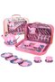 15 Piece Metal Dollhouse Kitchen Educational Children's Toy Tea Set with Tray and Bag