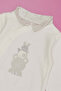 White Placement Print Velour Sleepsuit - 2