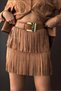Suede Tassle Suede Skirt