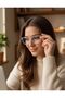 Women's Jasmin Blue Light Protection Screen Glasses Transparent - 3