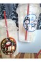 Set of 10 New Year Themed 400 Cc Plastic Lemonade Milkshake Cups with Perforated Lids and Paper Straws - 6