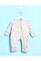 Baby Beige Melange Fluffy Hooded Coat