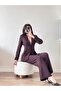 Women's Brown Waist and Back Corset Jacket Pants Set - 3