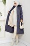 Allerli Fur Lined Bondit Coat Smoked Hm2330 - 2