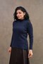 Navy Blue High-Necked Badi - 7
