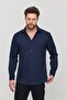Oversized Men's Navy Blue Shirt