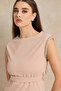 Women Pink Embellished Belted Top - 4