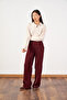 Palazzo Trousers Burgundy - 4