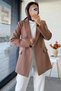 Slim Fit Women's Blazer Jacket with Side Seam Detail – Mink - 2