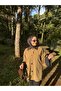 Paneled Double Pocket Soft Gabardine Fabric Short Trench -Oil Green - 3