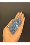 1 cm 25 Pieces Crystal Plastic Cube Jewelry Beads Blue - 3