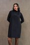 Black Color Square Neck Short Cashmere Jile Dress