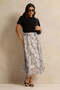 Women Black 3 D Floral Patch T-shirt - 2
