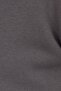 Unisex Relax Fit Comfortable Cut Cotton 3 Thread Fleece Inside Zippered Pocket Gray Sweatshirt Cardigan - 6