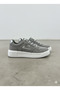 Women's Genuine Leather Shoes Gray - 3
