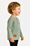 Boy's Basic Buttoned Front Sweatshirt - 2