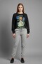 Women's Happy Bunny Printed 100% Cotton 3 Thread Non-Brushed Sweatshirt - Crew Neck Basic Top - 2