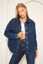 Women's Oversized Cotton Denim Shirt - 2
