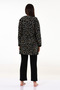 Black Leopard Pattern Hooded Velvet Dressing Gown Suitable for Breastfeeding Pregnant and Postpartum Pajama Set - 2