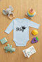 Baby Boy Bodysuit with Snap Fasteners Printed Cute Bodysuit Kral Taci Printed