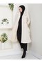 Women's New Season K Double-Breasted Collar with 4 Buttons Fok Fabric Young Cashemere Coat - 2