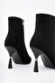 Women's Heeled Suede Boots 9.5 cm Thin Heel Elegant Stylish Modern Design Classic Style Daily Use - 6