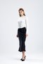 Midi Length Stylish Satin Skirt - 3