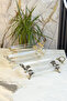 Glamour Antique Detail Glass Serving Dish & Pedestal Serving Dish with Handle - 6