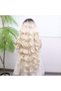 Auburn White Platinum Ombre Extra Long Fiber Synthetic Wavy Tulle Wig - 5