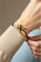 Steel Butterfly Asymmetrical Black Handcuff Bracelet – 18 cm Women's Bracelet |   Non-Tarnish Women's Jewelry - 4