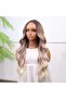 White Platinum Sparkle and Ombre Tulle Wig with Russian Auburn - 4