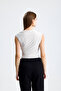 Sleeveless Blouse with Cross Ruched Detail - 7