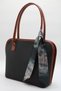 Women's Black-Tan Large Size Scarf Detailed Zippered Hand, Arm and Shoulder Bag - 4
