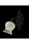 Flower Arm Wall Light Black Static Painted Matte Salmon Glass - 5