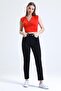Bt18677555 Black High Waist Stretch Fabric Stretchy Mom Jeans Denim Pants - 3