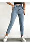 Bt12009248 Jeans Light Blue High Waist Stretch Fabric Mom Pants - 2