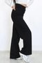 Bt11671917 Women's Black High Waist Comfort Stretch Fabric Wide Leg Denim Jeans - 4
