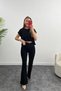 Bt15412331 Women's 90's Black Flared High Waist Extra L Stretch Fabric Jeans Denim Pants - 4