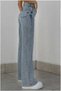 Bt12465894 Women's Blue Snow Wash Super High Waist Wide Leg Comfort Stretch Fabric Jeans Pants - 5
