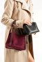 Linndy Model Suede Burgundy Women's Hand and Shoulder Bag - 2