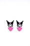 Kuromi Design Tarnish-Free Stainless Steel Anti-Allergic Earrings for Silver Needle Pierced Ears - 2