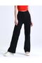 Bt12691694 Women's 90's Wide Leg Non-Fading Black High Waist Comfort Stretch Fabric Denim Pants
