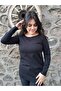 Women's Black Mercerized Sweater