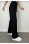 Bt19531556 Women Jeans Black Loose High Waist Stretch Fabric Denim Pants - 5