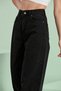 Bt11058633 Women's Jeans Black Loose Wide Leg High Waist Stretch Fabric Denim Pants Jean - 5