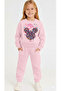 Girl's Printed Winter Fleece-Lined Sweatshirt / Tracksuit Set - 4