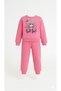Girl's Printed Winter Fleece-Lined Sweatshirt / Tracksuit Set - 6